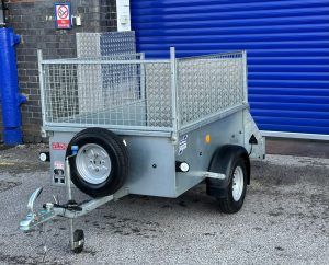 2021-IFOR WILLIAMS p5e TRAILER WITH FULL MESH +RAMP WITH BLUE TARPAULIN COVER (SOLD) image 14