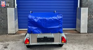 2021-IFOR WILLIAMS p5e TRAILER WITH FULL MESH +RAMP WITH BLUE TARPAULIN COVER (SOLD) image 20