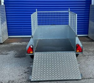 2021-IFOR WILLIAMS p5e TRAILER WITH FULL MESH +RAMP WITH BLUE TARPAULIN COVER (SOLD) image 7